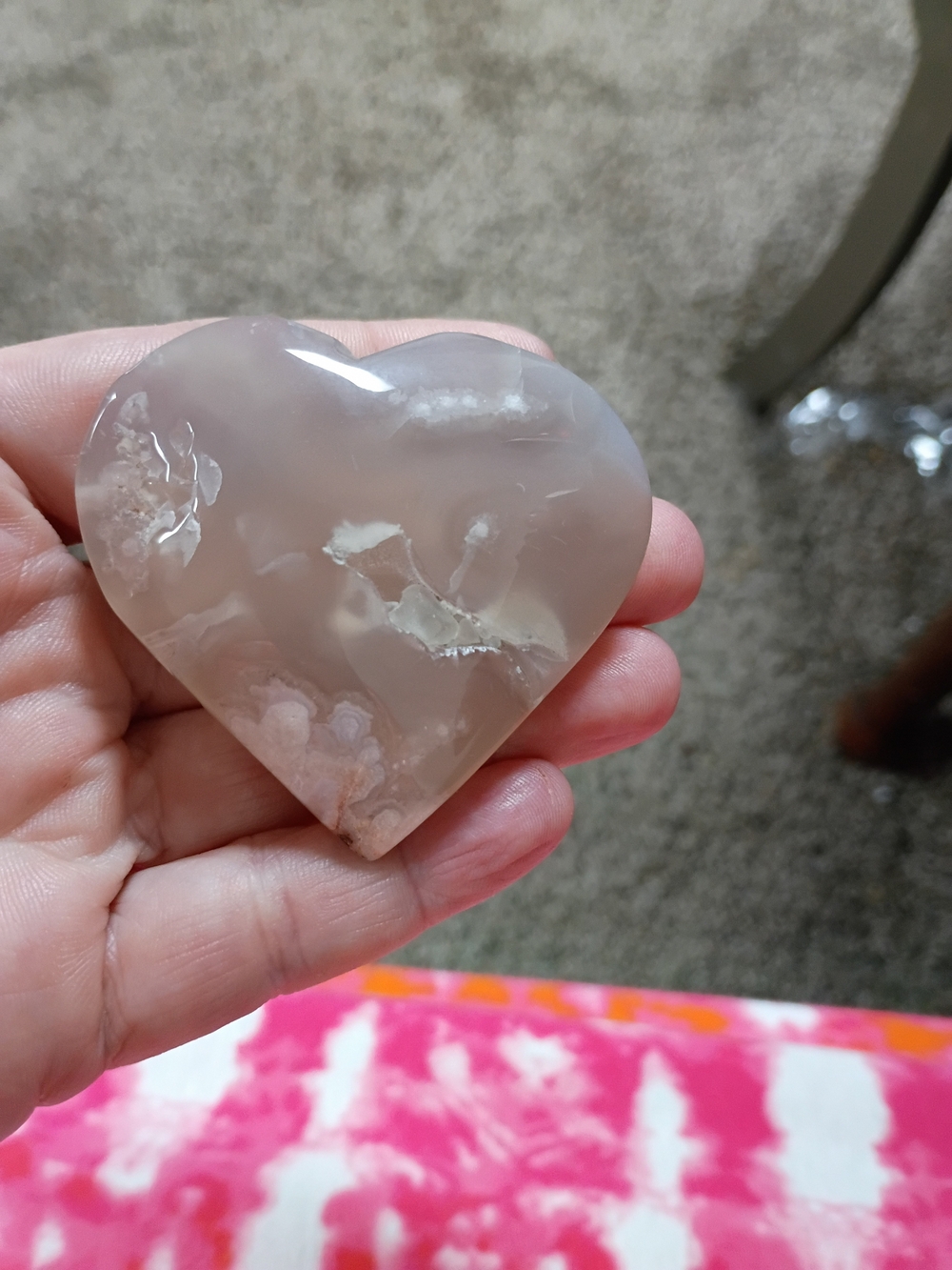 Flower Agate Heart